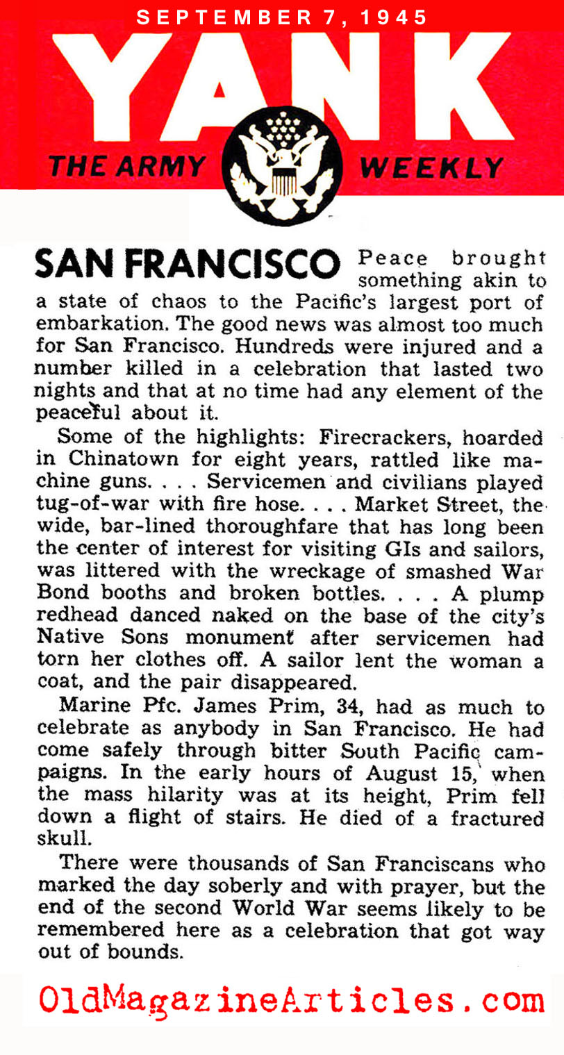 VJ Day in San Francisco (Yank Magazine, 1945)